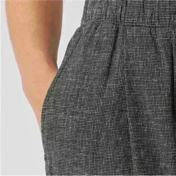 Eileen Fisher Tapered Ankle Pant In Black/ White Check Size 1X New With Tags! - Picture 5 of 10